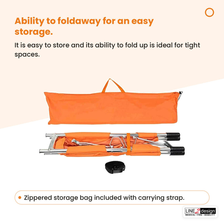 LINE2design Folding Stretcher with Handles & Carrying Case