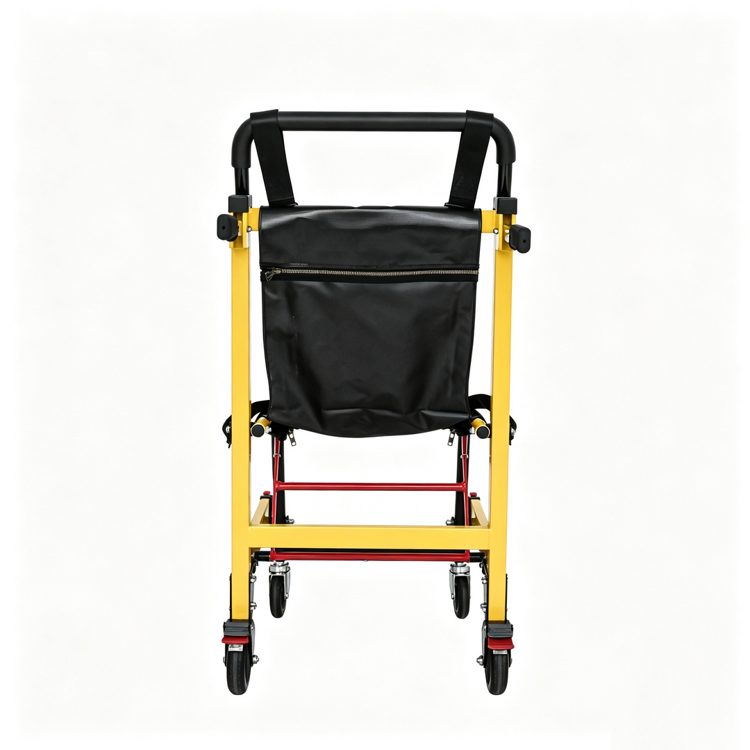 LINE2design-USA-Deluxe Heavy Duty Emergency Medical Evacuation Stair Chair - 4 Wheel in Yellow
