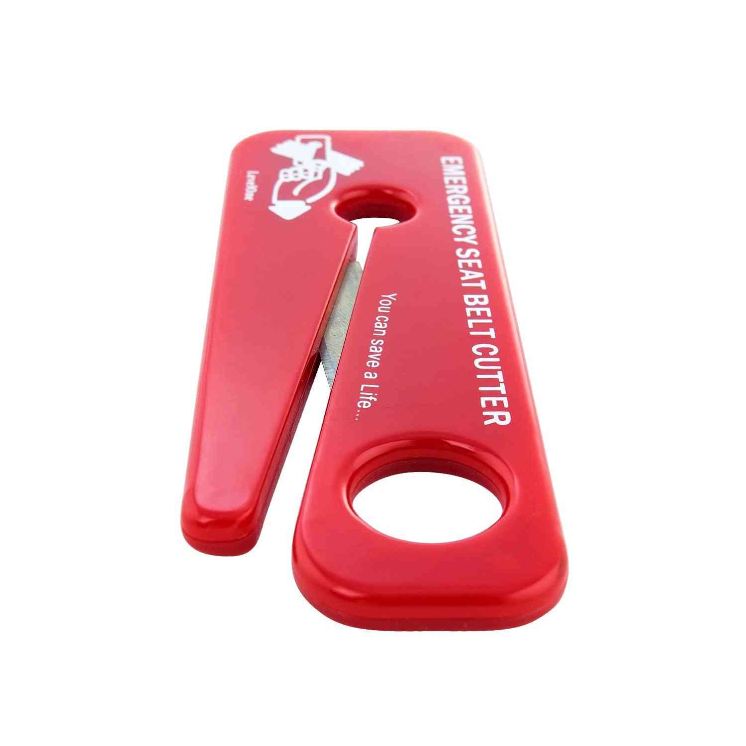 LINE2design Emergency Seat Belt Cutters Rescue Lifesaver EMS Tools Red 4 Pack